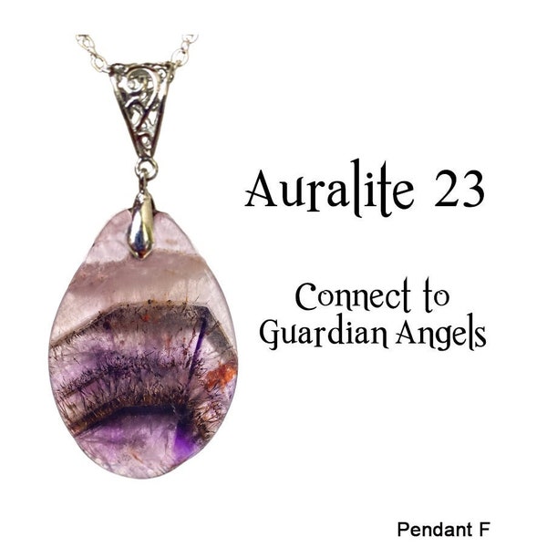 Auralite 23 Pendant,  Rare & Powerful Healing Necklace, Connect to Guardian Angels Jewelry