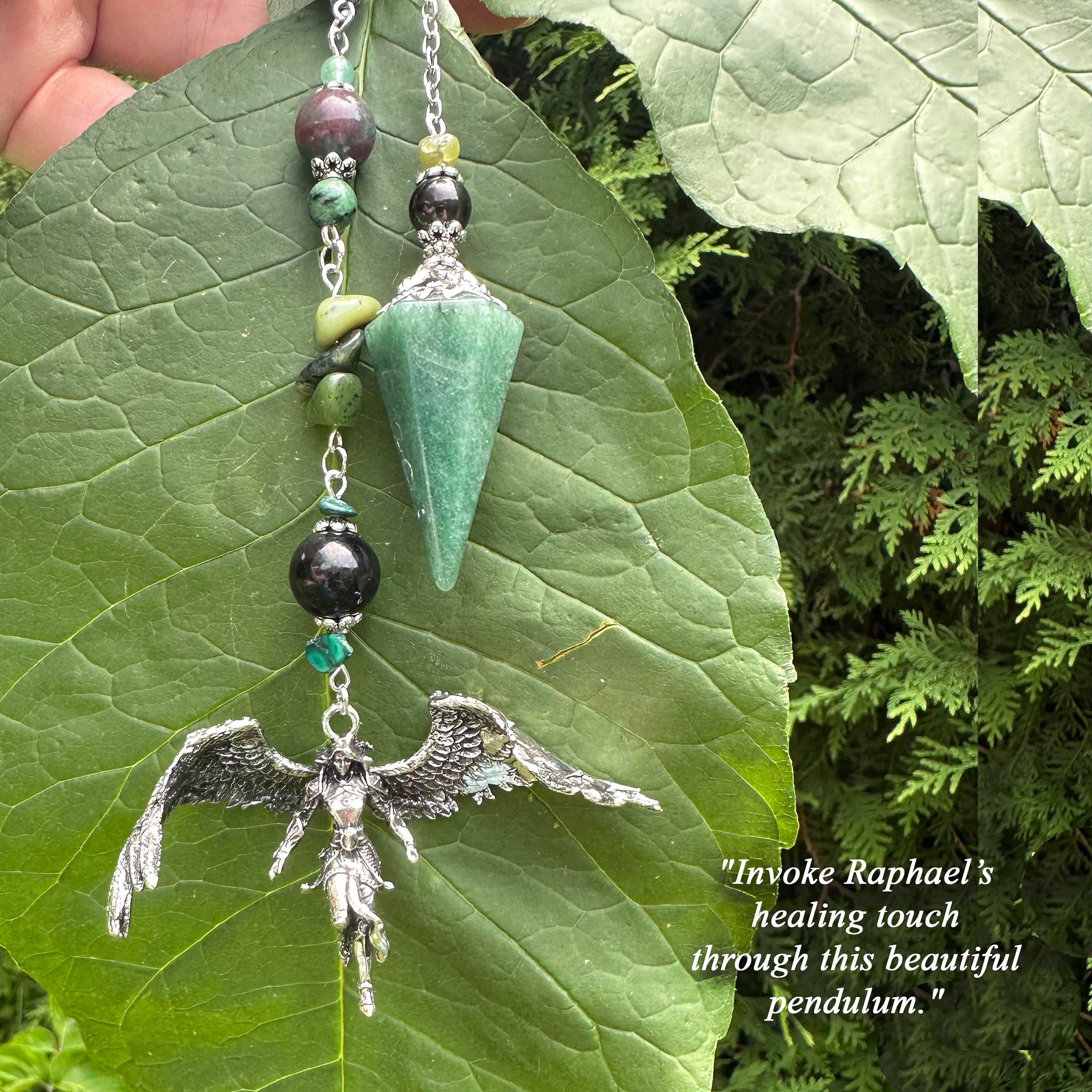 Crystal Raphael Aventurine Archangel Raphael Pendulum, Crystal Divination Tool - Etsy