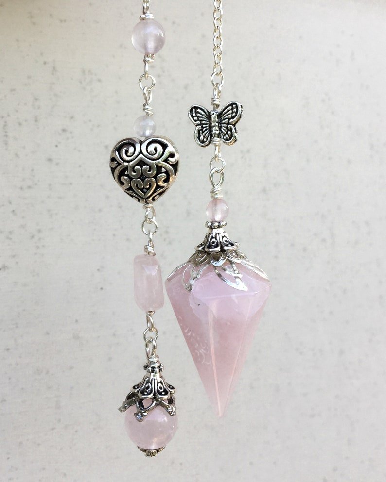 rose quartz chakra pendulum