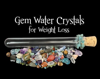 Weight Loss Crystal Gem Water with Borosilicate Test Tube, Healing Water, Gem Elixir