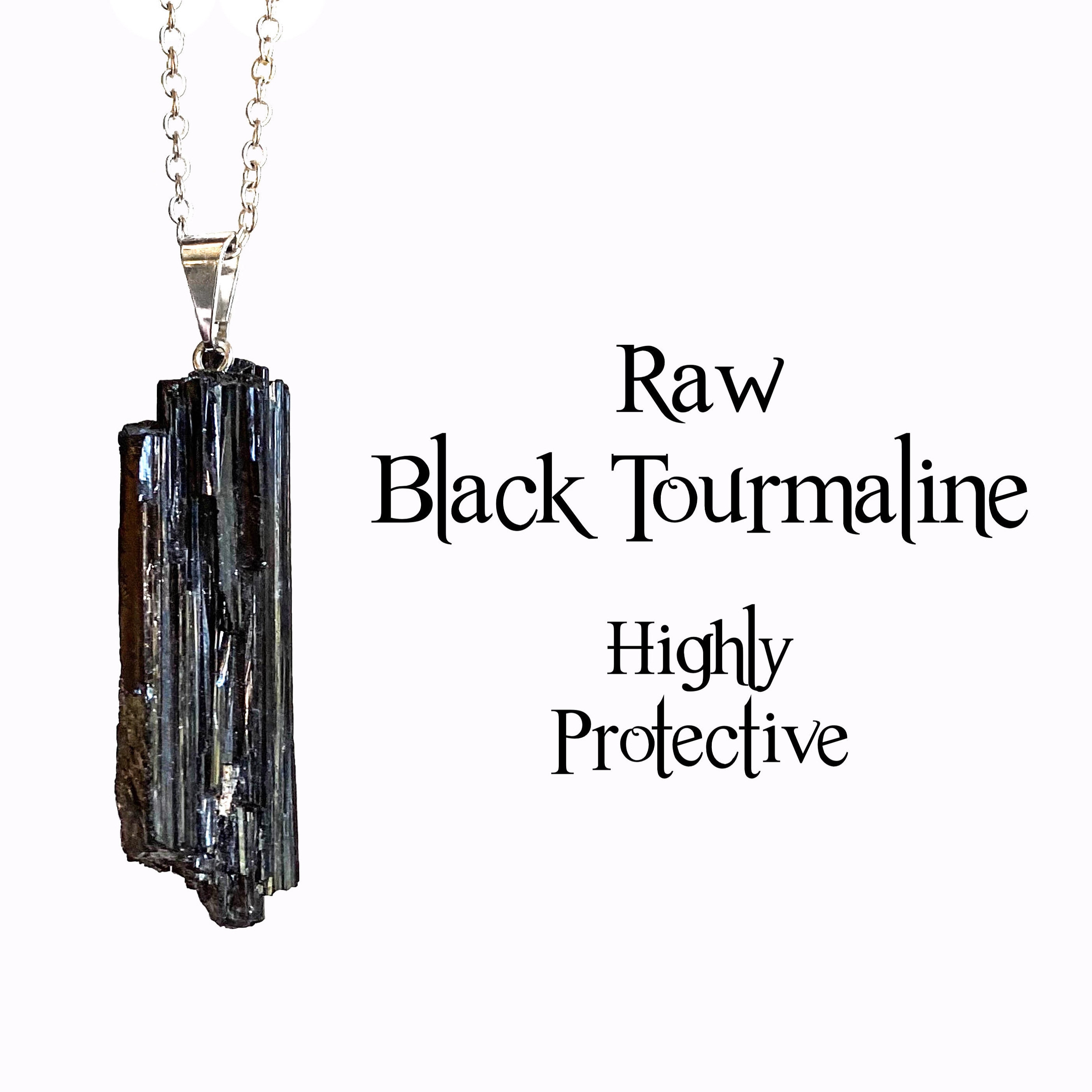 Black Tourmaline/Schorl Gemstone Raw Stones Pendant Crystal Encased Black Tourmaline/Schorl Gemstone Raw Stones Pendant Crystal Encased