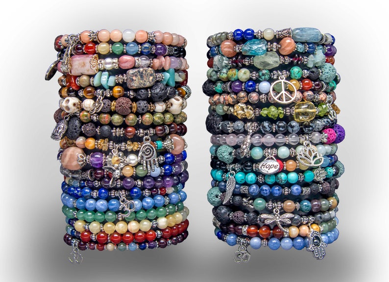 Snowflake Obsidian Aromatherapy Lava Rock Oil Diffuser Healing Energy Mala Bracelet