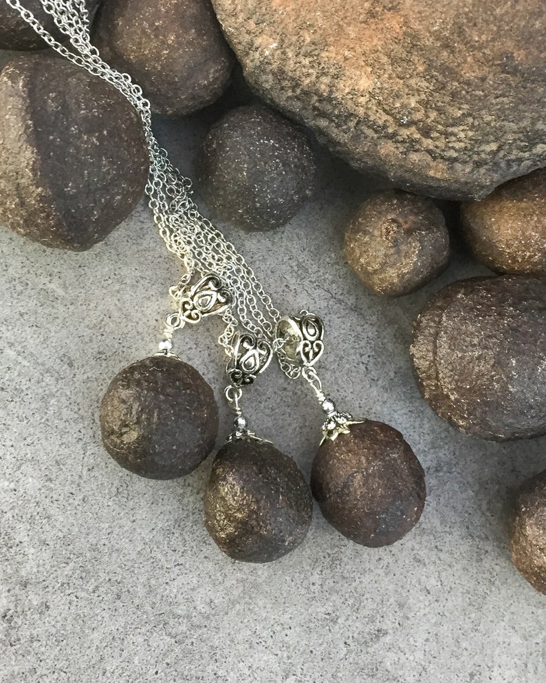 Shaman Stone Pendant Moqui Marble Protection Necklace Ancient and Wise Meditation Stone Boji Stone Meditation Necklace