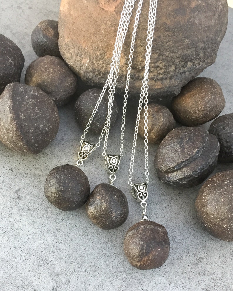 Shaman Stone Pendant Moqui Marble Protection Necklace Ancient and Wise Meditation Stone Boji Stone Meditation Necklace