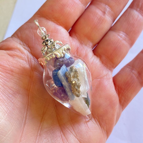 High Vibration Pendulum Necklace, shops Moldavite, Stellar Beam, Auralite 23, Azezulite, Danburite, Lemurian, Petalite, Fulgurite, Scolecite...
