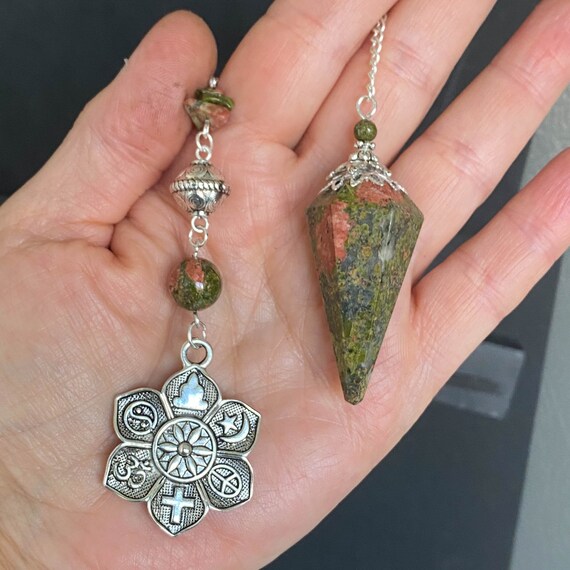 Collier Pendule En Pierre Unakite - Occasion, Pierre Naturelle