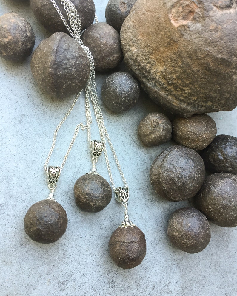 Shaman Stone Pendant Moqui Marble Protection Necklace Ancient and Wise Meditation Stone Boji Stone Meditation Necklace