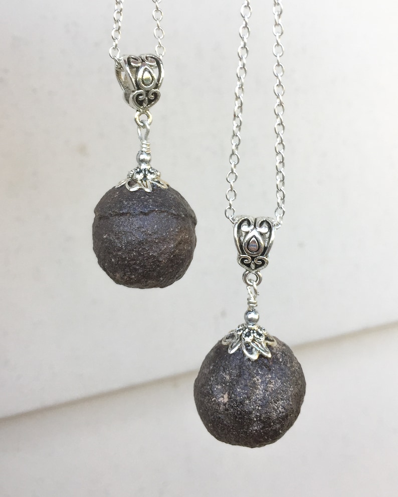 Shaman Stone Pendant Moqui Marble Protection Necklace Ancient and Wise Meditation Stone Boji Stone Meditation Necklace