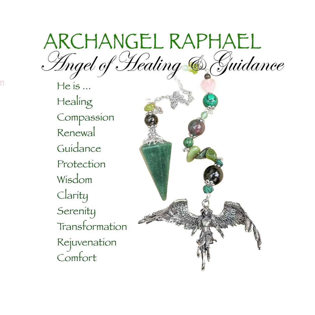 Crystal Raphael Aventurine Archangel Raphael Pendulum, Crystal Divination Tool - Etsy