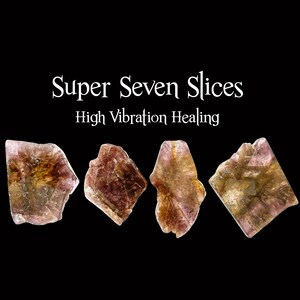 Super Seven Slice, steen van hoger bewustzijn. Krachtig hulpmiddel voor kristalgenezers
