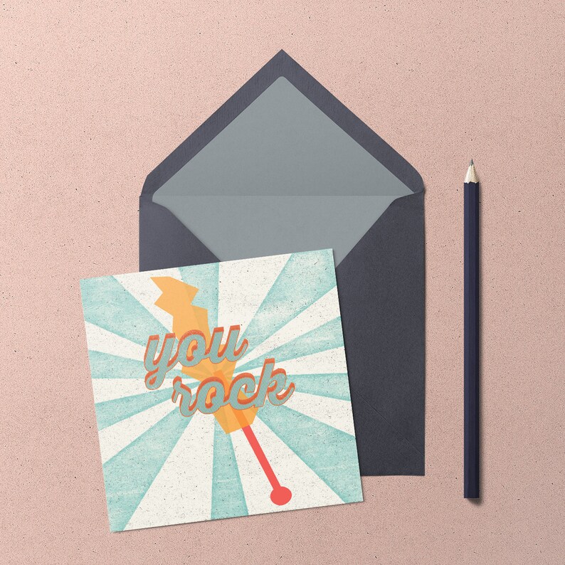 You Rock Rock Candy Pun Thank You Printable Card With Etsy