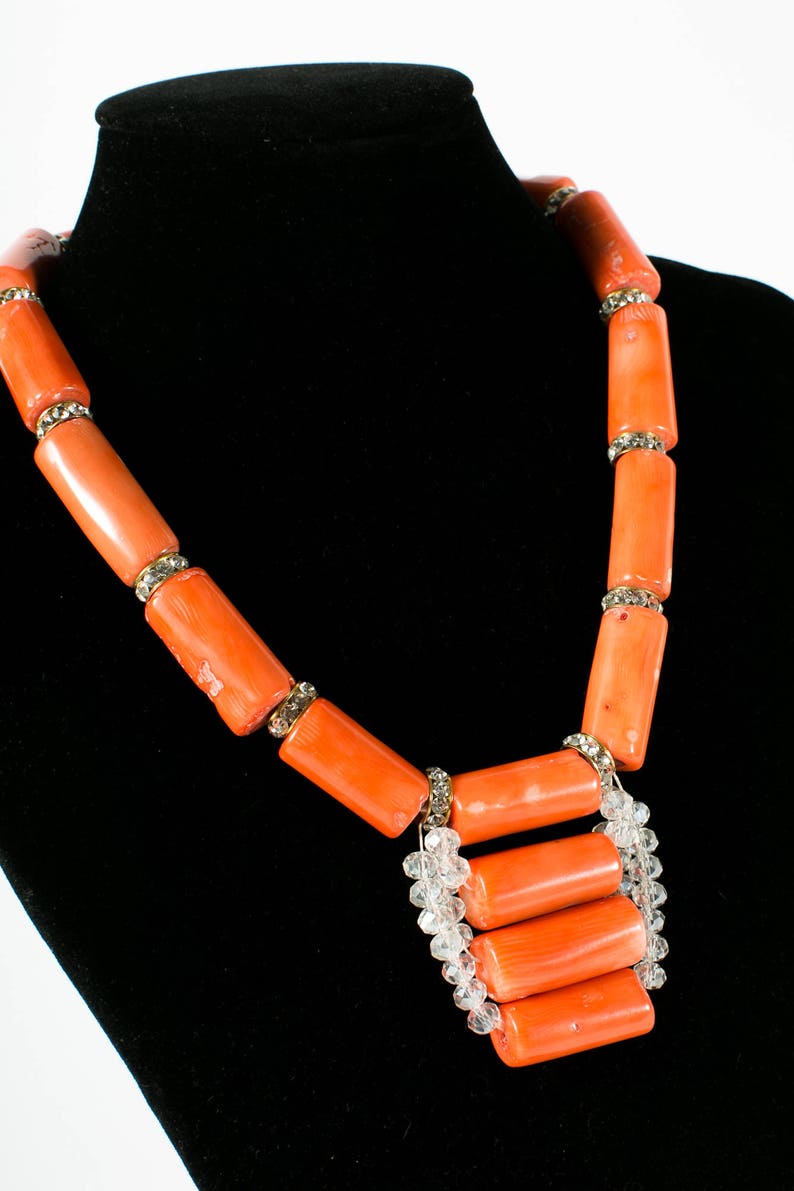 Pink Coral Bead Necklace DFNL00148
