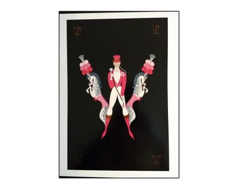 Erte Classic Art Deco Print, Alphabet Series 