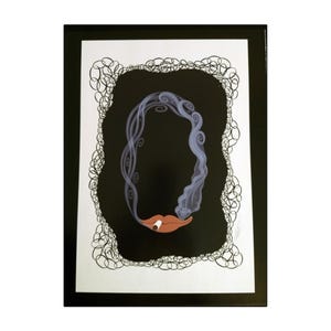 Erte Art Deco Print Book Plate | The Number 0 Graphic Illustration | Vintage Style | Elegant Wall Art Book Page | No Frame
