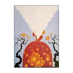 Erte Print Book Plate | The Heat And The Clouds | Art Deco Period | Fashion Design | Famous Artist | Book Page | No Frame