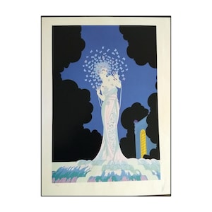 Erte Art Deco Print Book Plate | Fantasia | Vintage Glamour | Fashion Design | Elegant Wall Art Decor | Book Page | No Frame
