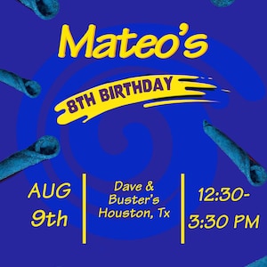 Blue Takis Birthday Invitation, Blue Takis Party, Teen Birthday Party