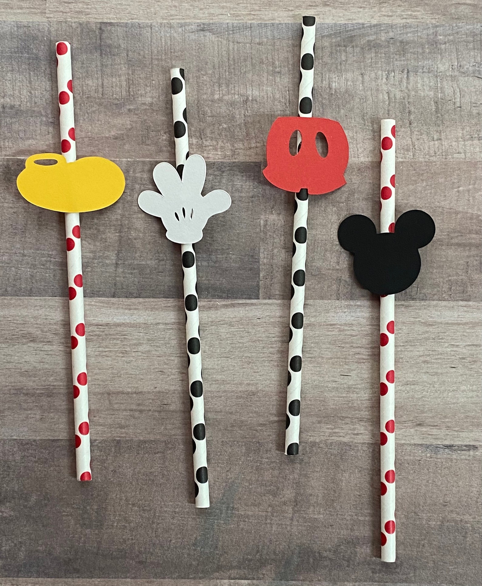 Mickey Mouse Straws Mickey Mouse Decorations Mickey Mouse Etsy