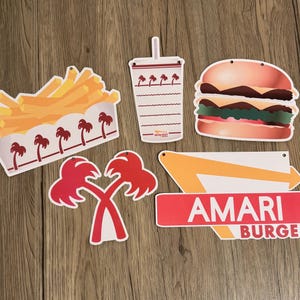 Burger Birthday Party, Burger Decorations, Burger Banner, Custom Name Banner