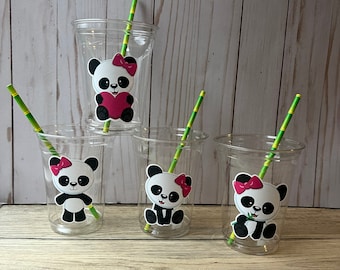 Panda Decorations, Panda Birthday, Panda Party Cups, First Birthday Ideas, First Birthday Decor