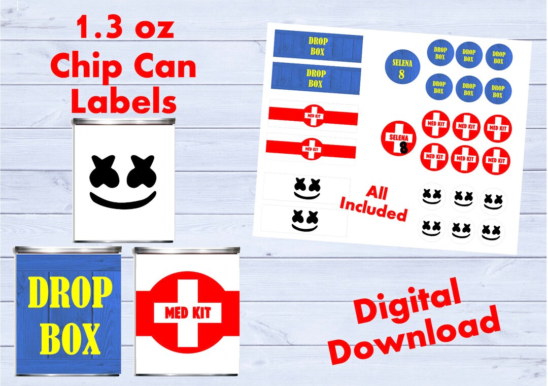 Med Kit Chip Can Label, Drop Box Chip Can Label, Gamer Chip Can Label, Video Game Birthday, Video Gamer Favor - Etsy med-kit-chip-can-label-drop-box-chip-can-label-gamer-chip-can-label-video-game-birthday-video-gamer-favor-etsy
