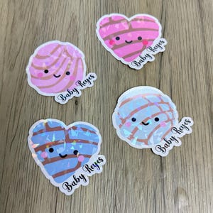 Concha Baby Stickers, Concha Name Stickers, Concha Baby Shower, Concha Party Decor, Concha Theme Party, Conchita Party