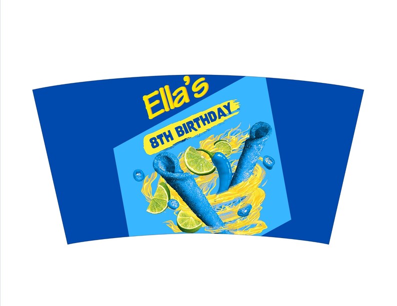 Recuerdos de Takis, Etiqueta de algodón de azúcar de Takis, Fiesta de Takis, Fiesta de cumpleaños de adolescentes, Cumpleaños de Takis Azul