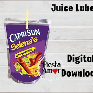 Takis Favor, Takis Juice Label, Takis Party, Teen Birthday Party
