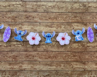 Stitch Party Banner, Stitch Decorations, Stitch Birthday Decor, Stitch Theme
