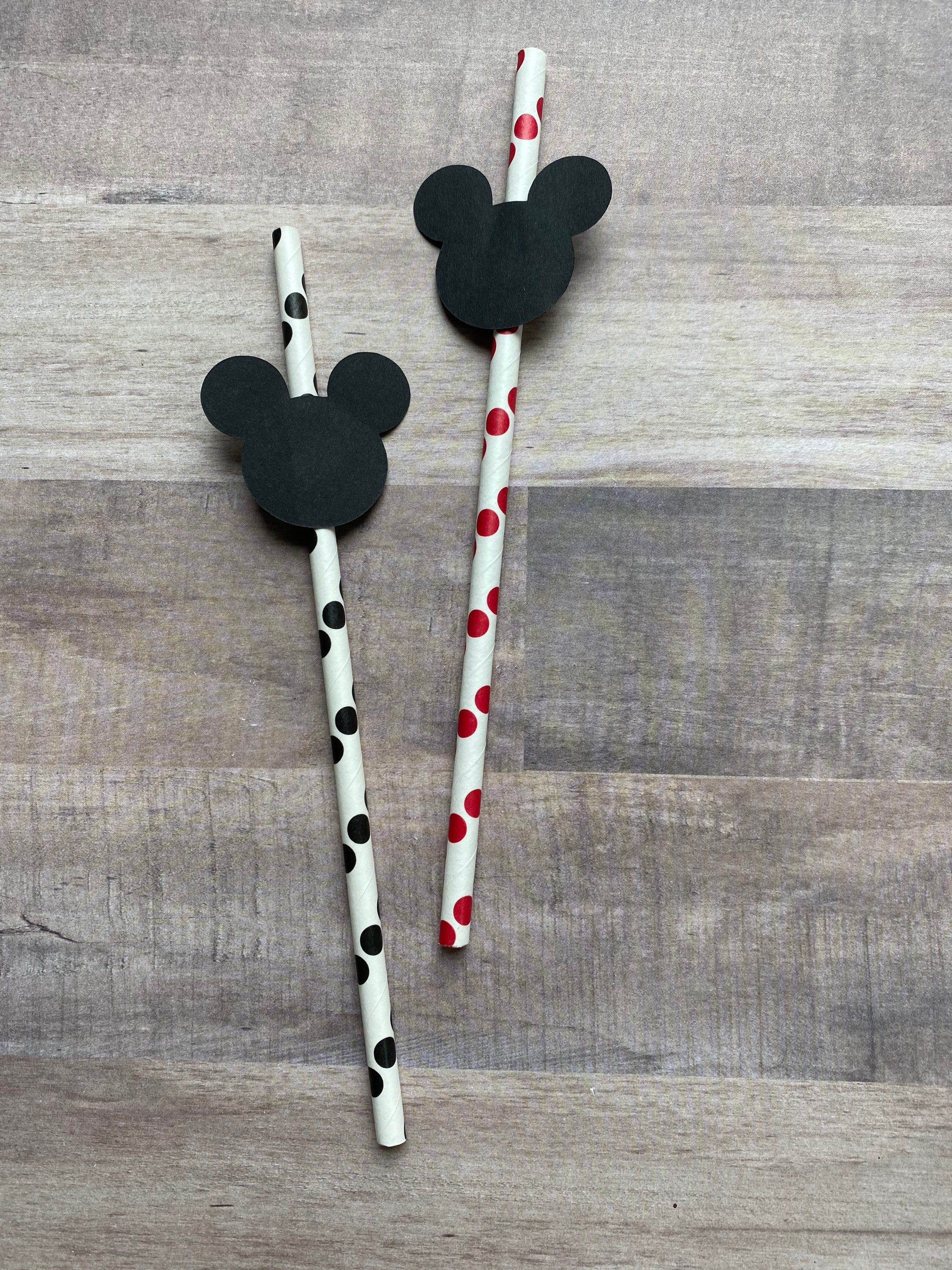 Mickey Mouse Straws Mickey Mouse Decorations Mickey Mouse Etsy