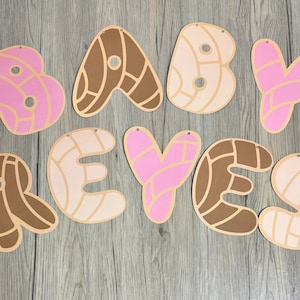 Concha Baby Banner, Concha Name Banner, Concha Baby Shower, Concha Party Decor, Concha Theme Party, Conchita Party, Conchita in the Oven