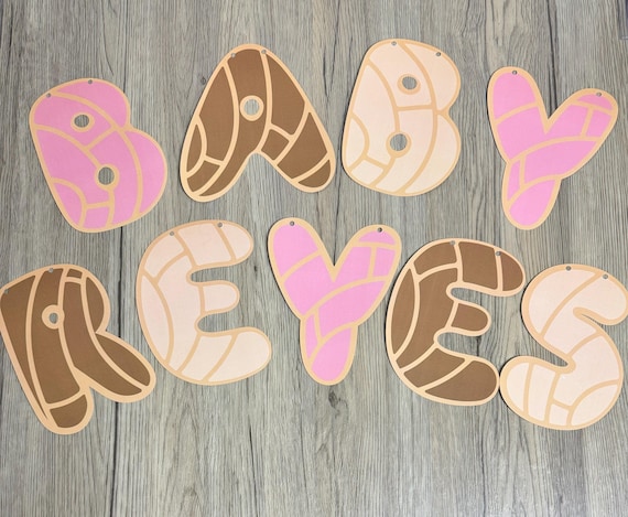 Concha Baby Banner, Concha Name Banner, Concha Baby Shower, Concha Party Decor, Concha Theme Party, Conchita Party, Conchita in the Oven