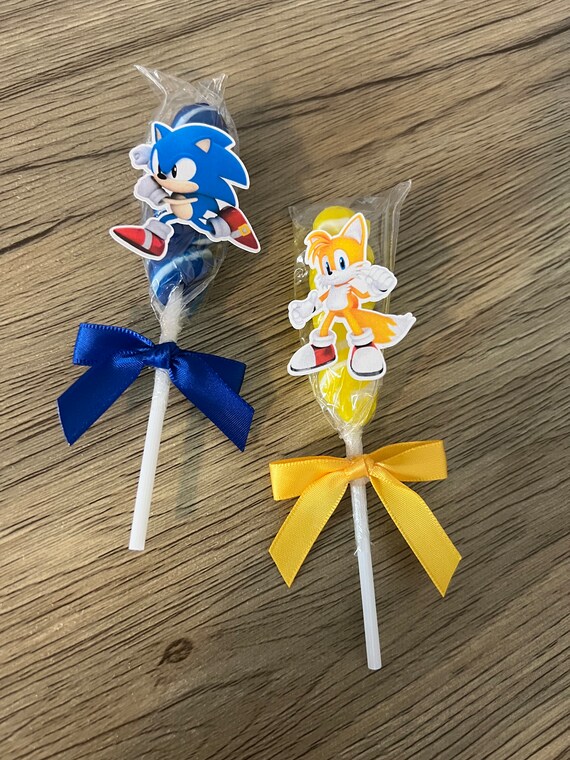 Sonic Lollipop, Sonic Party Favor, Sonic Birthday Decorations, Sonic Thank  You