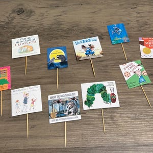 Digital Storybook Cupcake Toppers, Book Baby Shower, First Chapter Birthday, Storybook Birthday Decorations