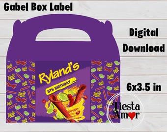Takis Favor, Takis Gable Box Label, Takis Party, Teen Birthday Party