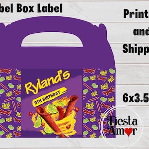 Takis Favor, Takis Gable Box Label, Takis Party, Teen Birthday Party