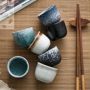 Inglenook - Japanese Style Ceramic Wine/Juice Cups – Raku glaze inspired
