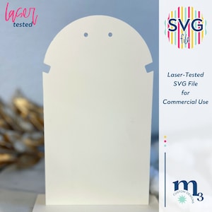 Arquivo de exibição de colar e brincos simples SVG | Arquivo SVG pronto para laser | Exibição de fornecedor de joias | Exibição de varejo | Fotografia Colar