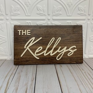 Custom Wooden Name Sign | Personalized Wood Wall Hanging | Personal Farmhouse Decor | Wedding or Anniversary Gift Sign | Family Name Sign