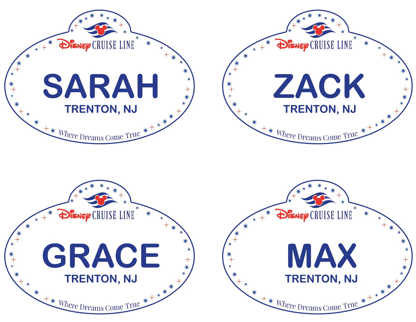 Disney Cruise Line Name Tag Personalized Disney Cruise Door Etsy