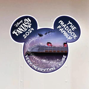Christmas Very Merrytime Cruise Santa Claus Personalized Disney Cruise Door Magnet