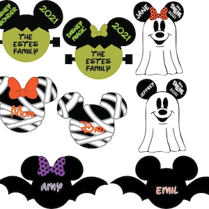 Halloween Bat Spider and Spiderweb Monster Frankenstein Mickey Minnie Ghost Mummy Personalized Disney Cruise Door Magnet