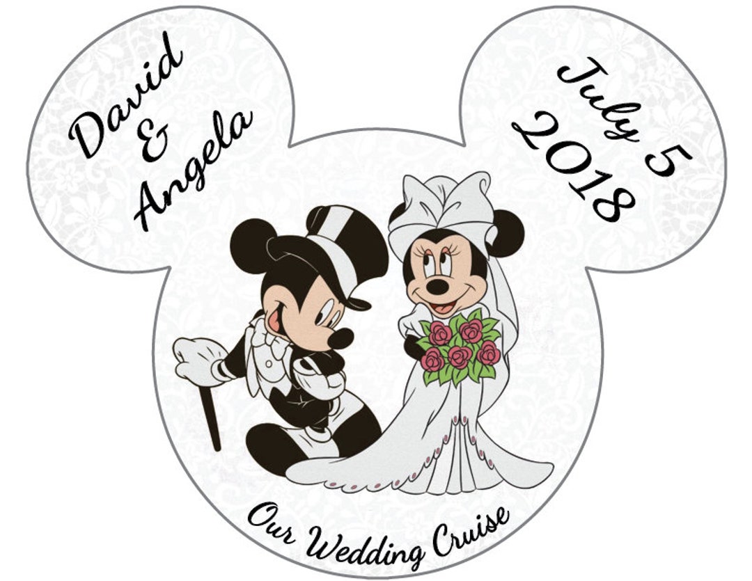 Just Married Mickey & Minnie Mouse Iron On Transfer #1 - Divine Bovinity  Design