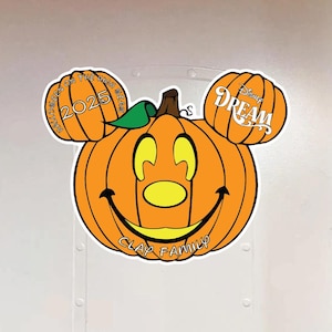 Jack-o-Lantern Halloween Mickey Mouse Personalized Disney Cruise Door Magnet