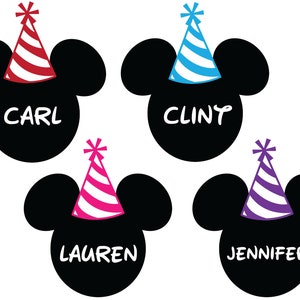 Disney Cruise Line Birthday Party Hats Personalized Door Magnet
