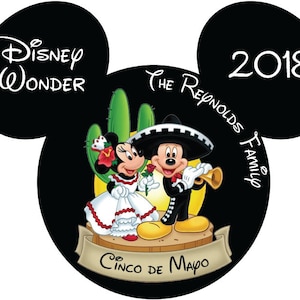 Cinco de Mayo Sombrero Sombreros Disney Cruise Personalized Door Magnet