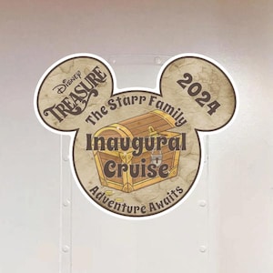 Disney Treasure Inaugural Maiden Voyage Your Message Personalized Disney Cruise Magnet