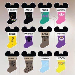 Christmas Stockings Mickey Minnie Personalized Disney Cruise Door Magnet