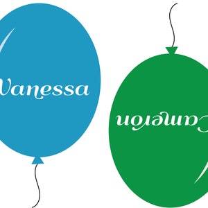 Balloons Personalized Cruise Door Magnet