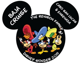Three Caballeros Sombrero Sombreros Personalized Disney Cruise Magnet